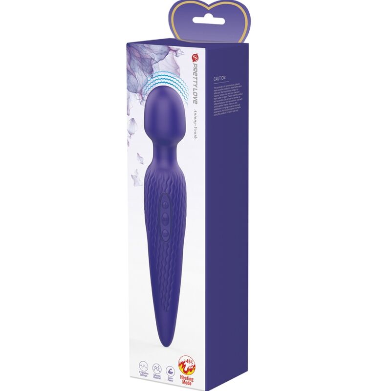 PRETTY LOVE - ANTONY YOUTH VIBRADOR WAND COM EFEITO CALOR VIOLETA