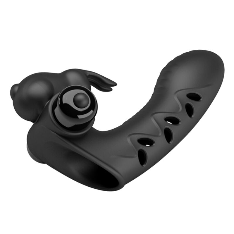 PRETTY LOVE - VANCE CAPA DE DEDO VIBRADOR COELHO PRETA