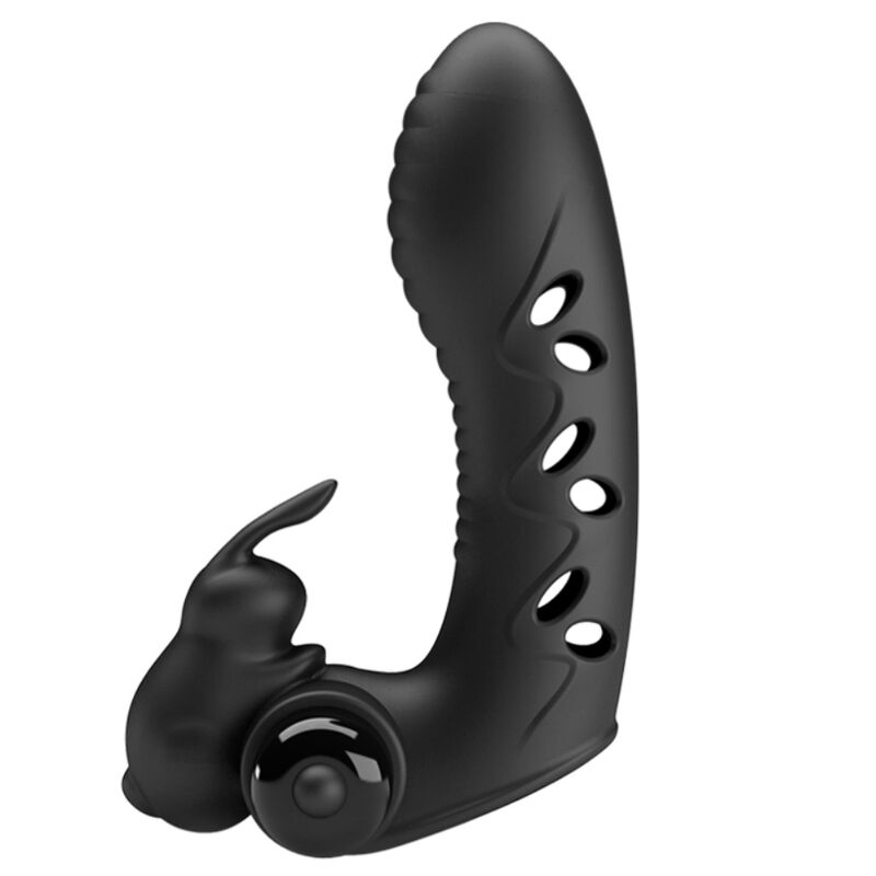 PRETTY LOVE - VANCE CAPA DE DEDO VIBRADOR COELHO PRETA