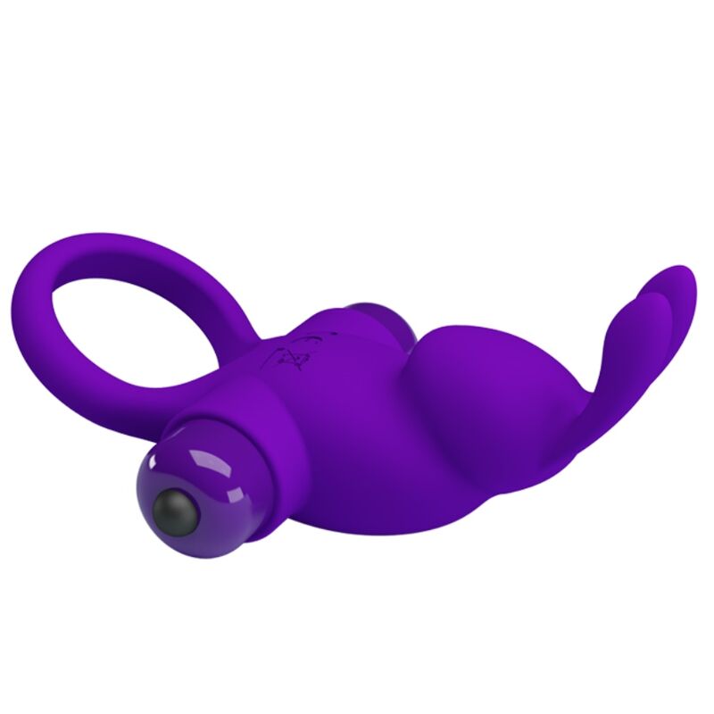 PRETTY LOVE - ANEL VIBRADOR COM COELHO PARA PÊNIS ROXO