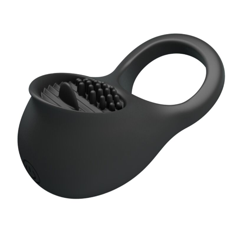 Anel Vibrante Para Penis Com Lengua Preta Pretty Love