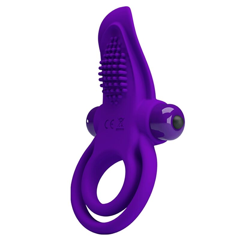 Anel Vibrante Roxo Pretty Love para pene con 10 modos de vibración