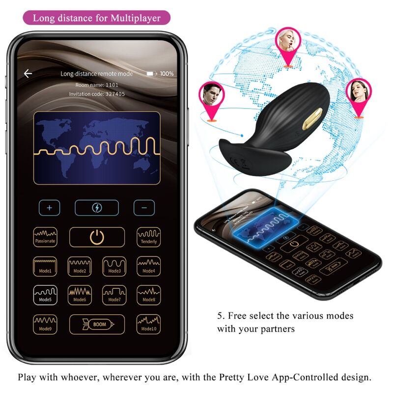 Pretty Love - Plug Anal Controlado por el Aplicativo Jefferson Preto