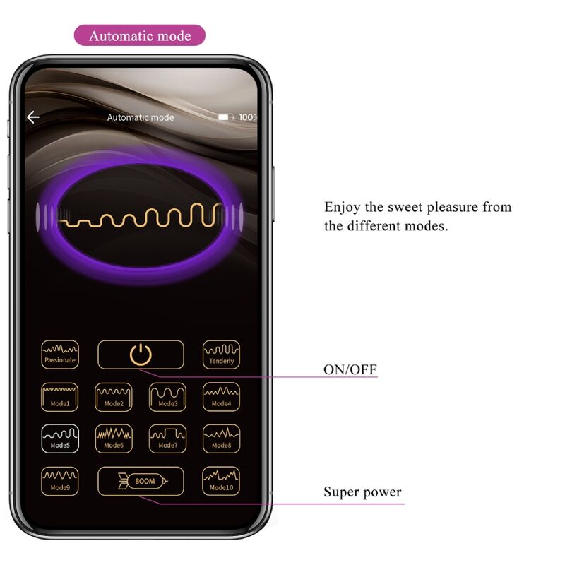 PRETTY LOVE - NYMPH OVO VIBRADOR CONTROLADO POR APP VIOLETA