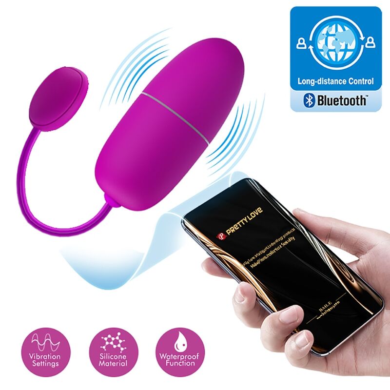 PRETTY LOVE - NYMPH OVO VIBRADOR CONTROLADO POR APP VIOLETA