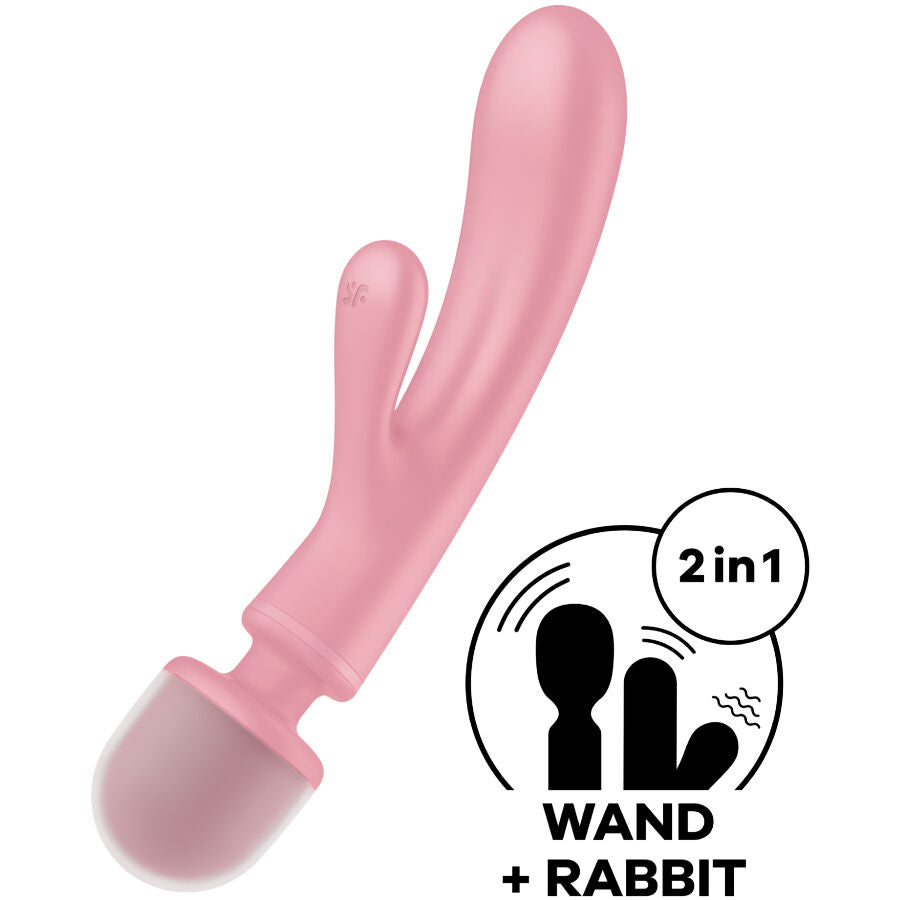 Satisfyer - Triple Lover Masajeador Vibrador Conejo Rosa