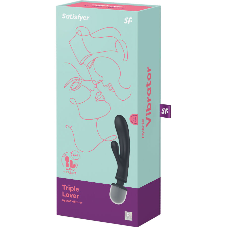 Satisfyer - Triple Lover Masajeador Vibrador Conejo Rosa