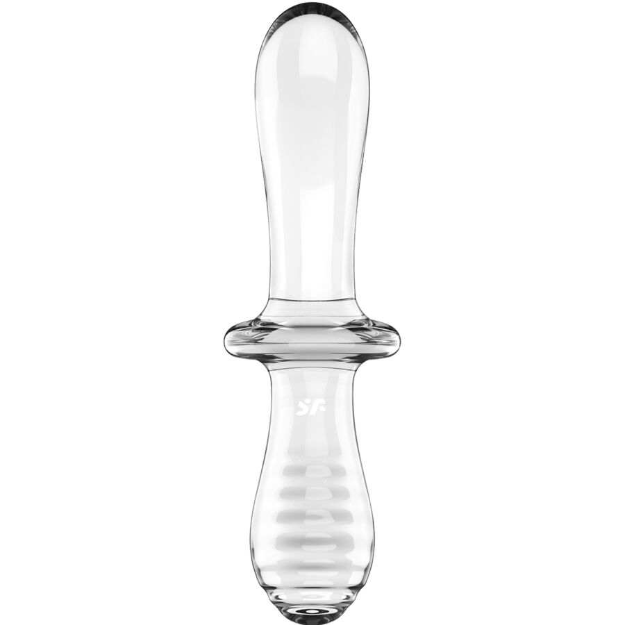 Satisfyer - Consolador de Cristal Duplo Transparente