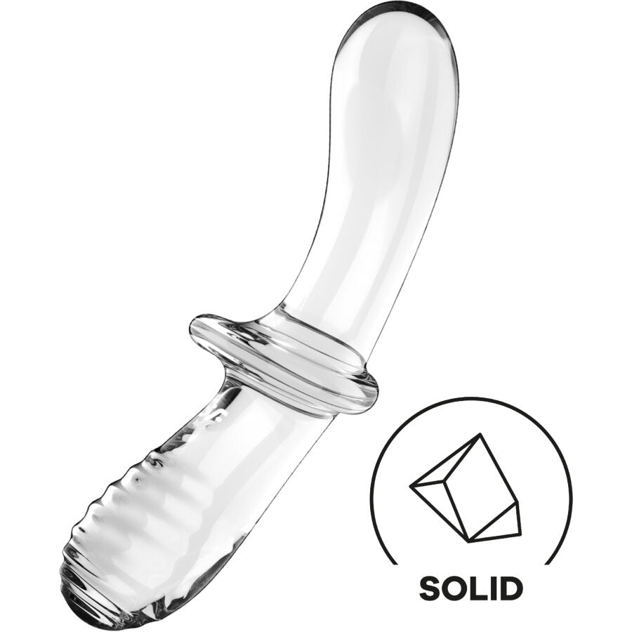 Satisfyer - Consolador de Cristal Duplo Transparente