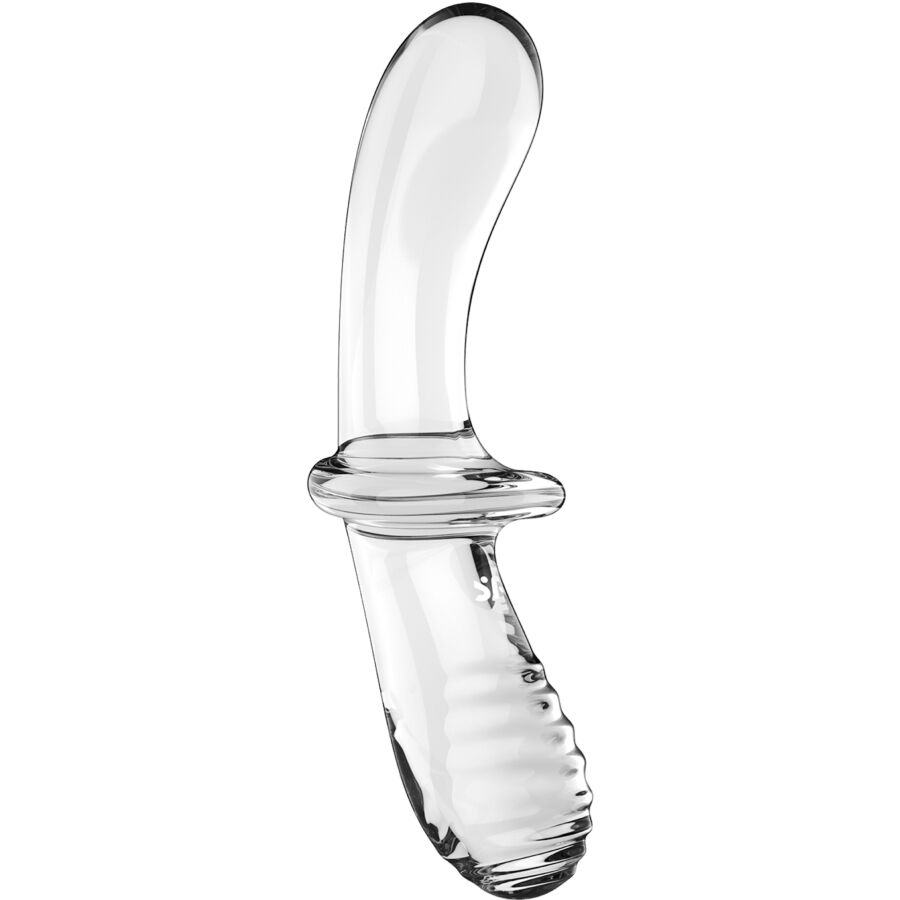 Satisfyer - Consolador de Cristal Duplo Transparente