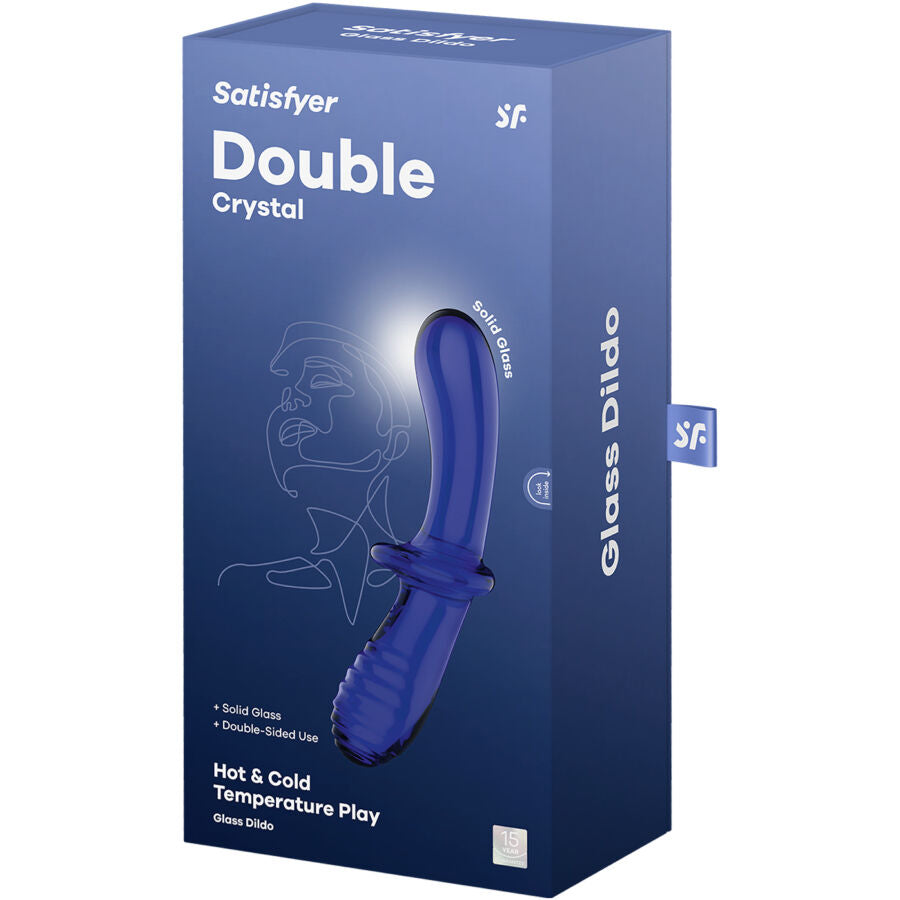 Satisfyer - Consolador de Cristal Duplo Transparente