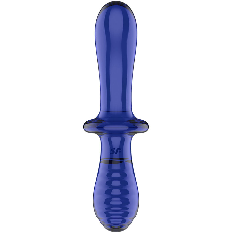 Satisfyer - Consolador de Cristal Duplo Transparente