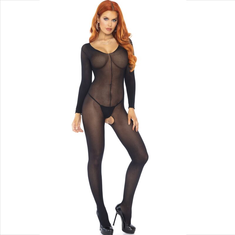 LEG AVENUE - BODYSTOCKING MANGA COMPRIDA BLANCO
