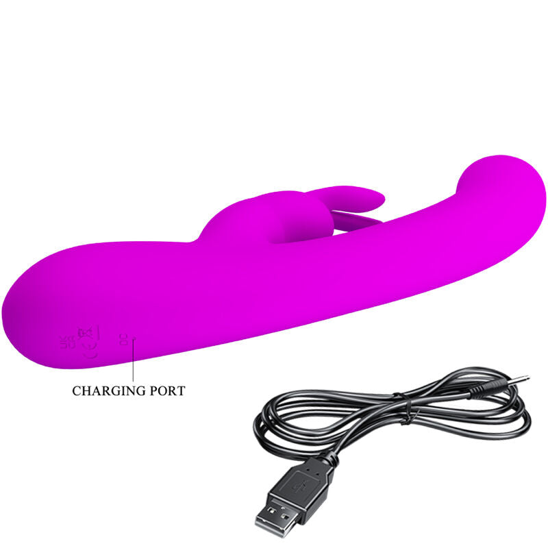 Pretty Love - Vibrador de Coelho Lamar y Ponto G Violeta