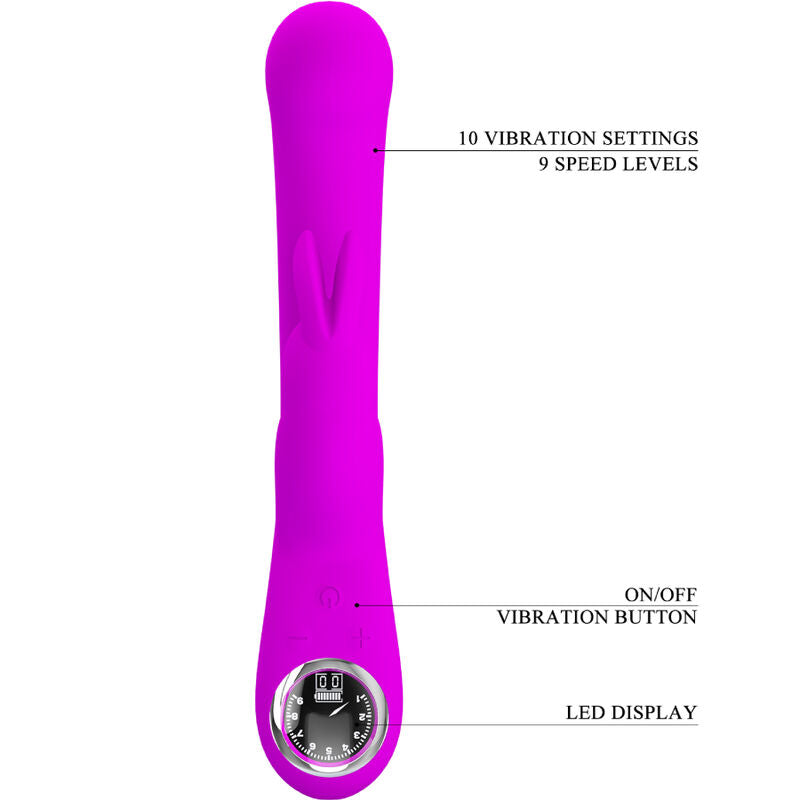 Pretty Love - Vibrador de Coelho Lamar y Ponto G Violeta
