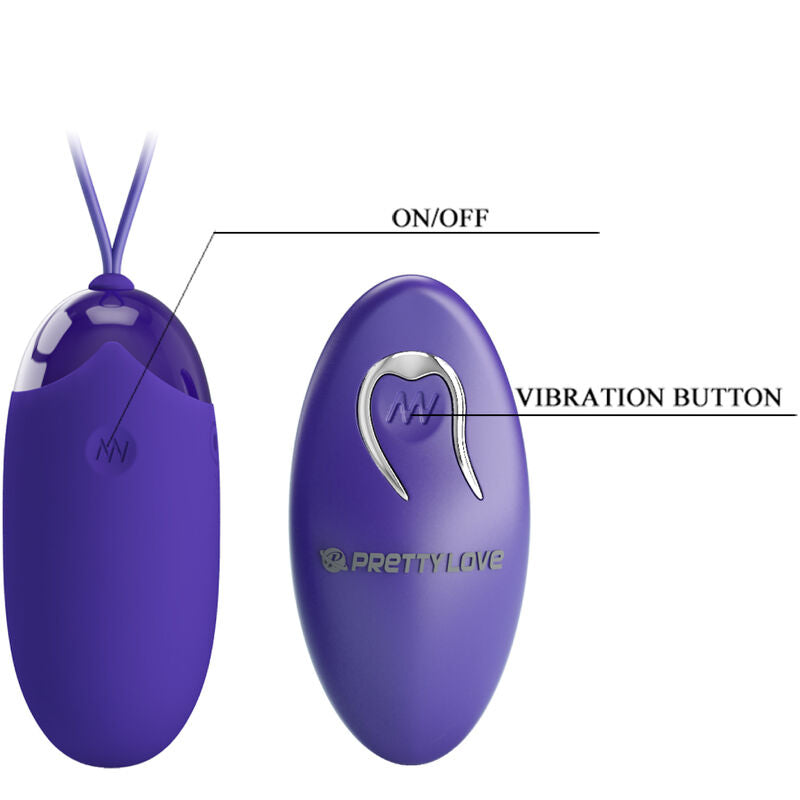 PRETTY LOVE - BERGER YOUTH OVO VIBRADOR COM CONTROLO REMOTO VIOLETA