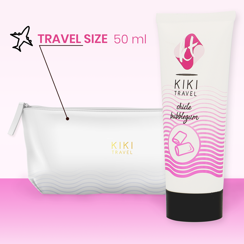 KIKÍ TRAVEL - LUBRIFICANTE SABOR PASTILHA ELÁSTICA 50 ML - Sex Shop Sexy
