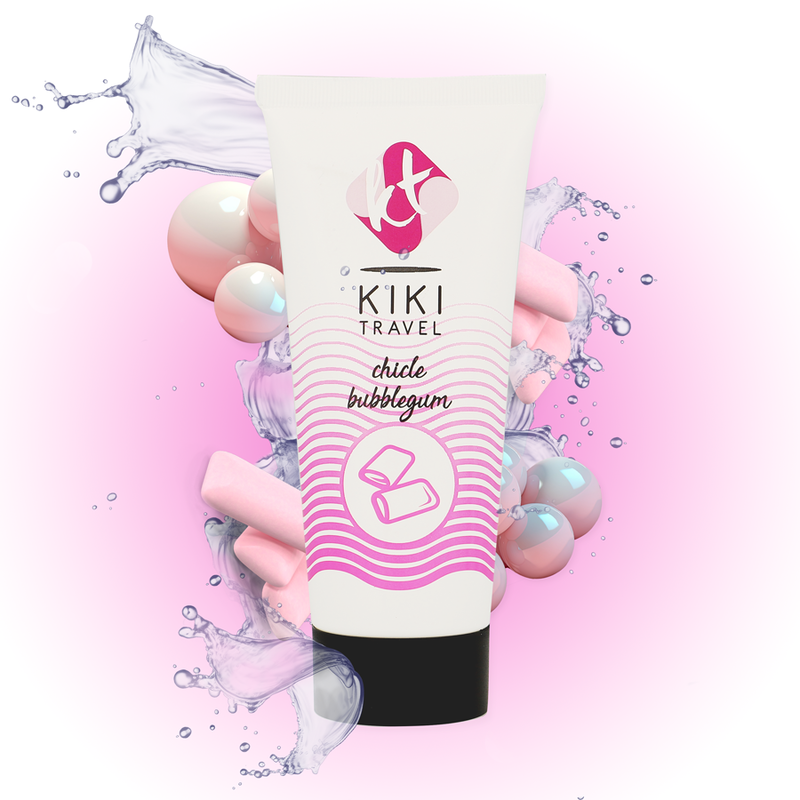 KIKÍ TRAVEL - LUBRIFICANTE SABOR PASTILHA ELÁSTICA 50 ML - Sex Shop Sexy