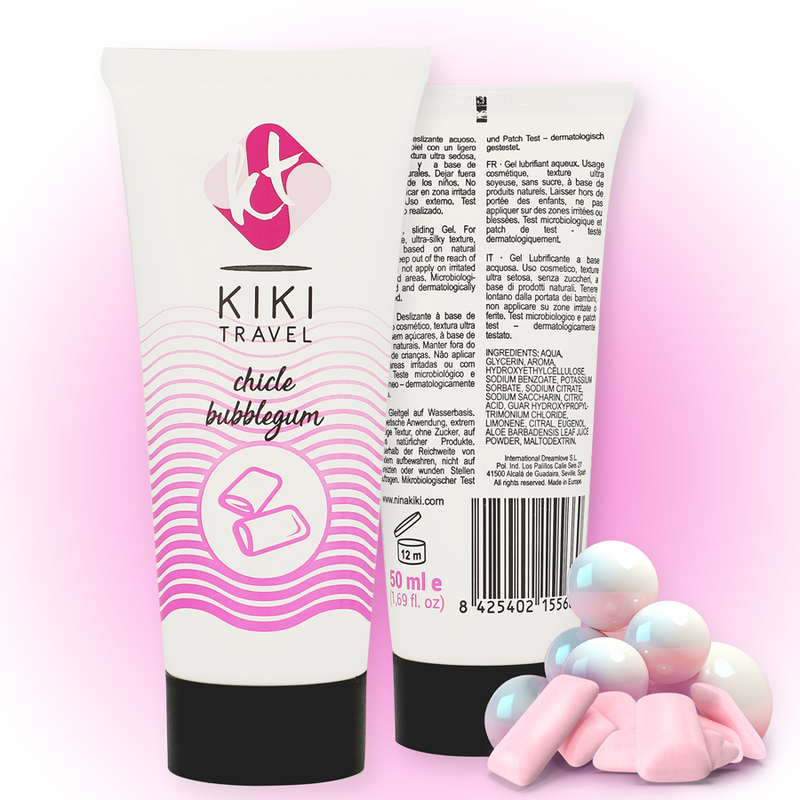 KIKÍ TRAVEL - LUBRIFICANTE SABOR PASTILHA ELÁSTICA 50 ML - Sex Shop Sexy