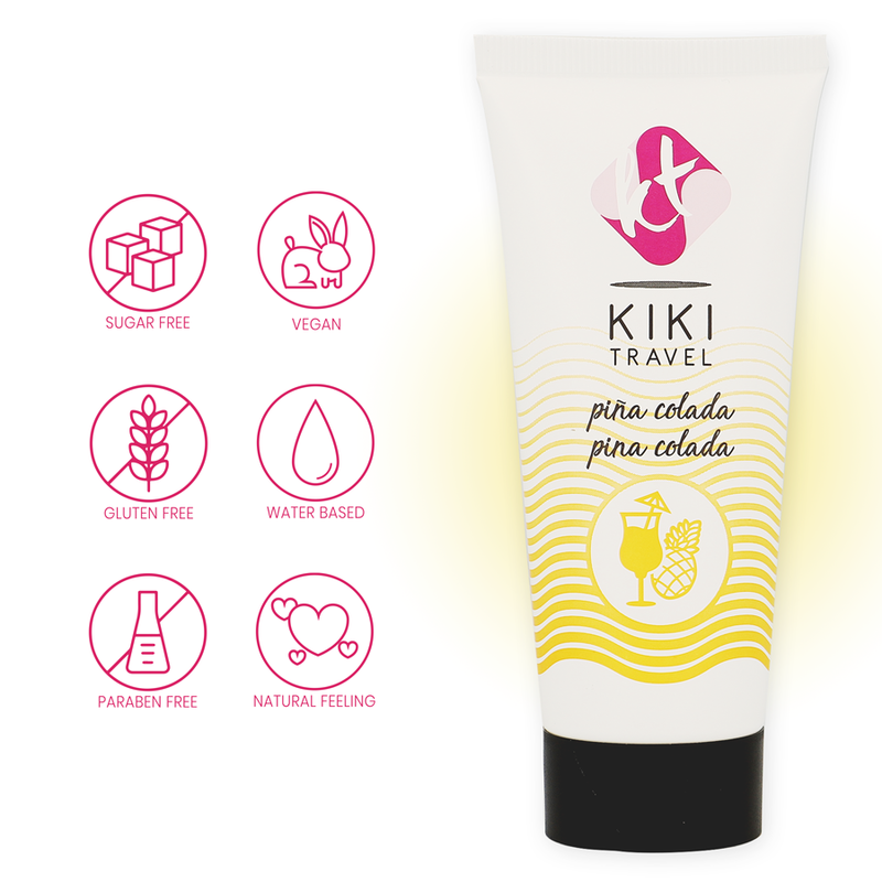 KIKÍ TRAVEL - LUBRIFICANTE SABOR PIÑA COLADA 50 ML - Sex Shop Sexy