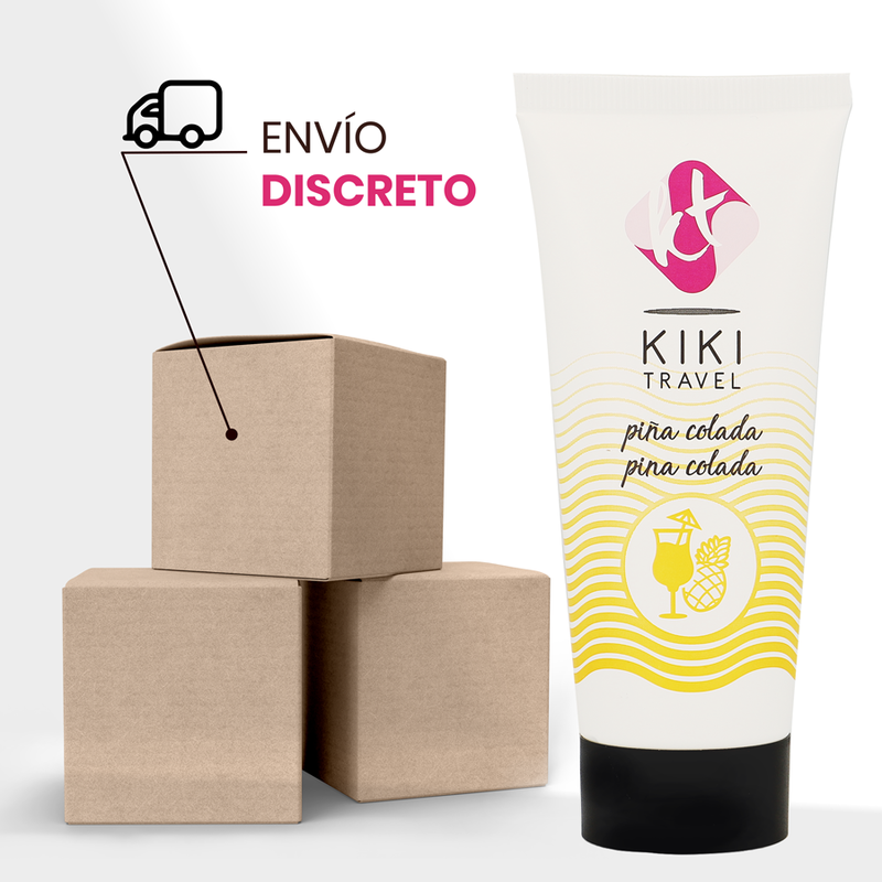 KIKÍ TRAVEL - LUBRIFICANTE SABOR PIÑA COLADA 50 ML - Sex Shop Sexy