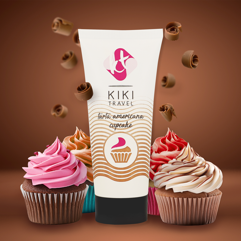 KIKÍ TRAVEL - GEL DESLIZANTE SABOR BOLO AMERICANO CUPCAKE 50 ML - Sex Shop Sexy