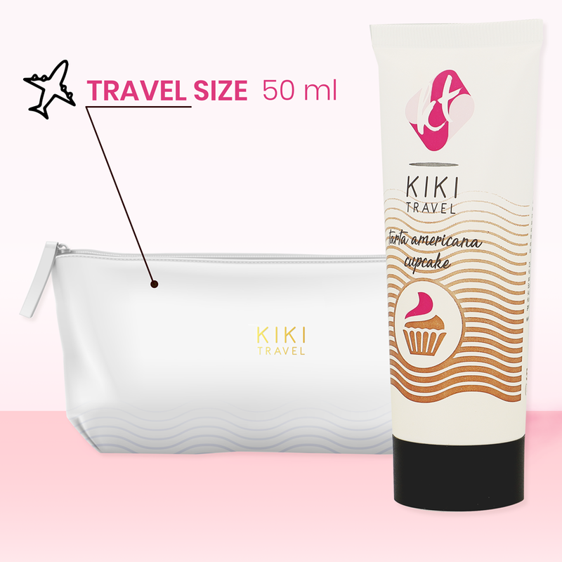 KIKÍ TRAVEL - GEL DESLIZANTE SABOR BOLO AMERICANO CUPCAKE 50 ML - Sex Shop Sexy
