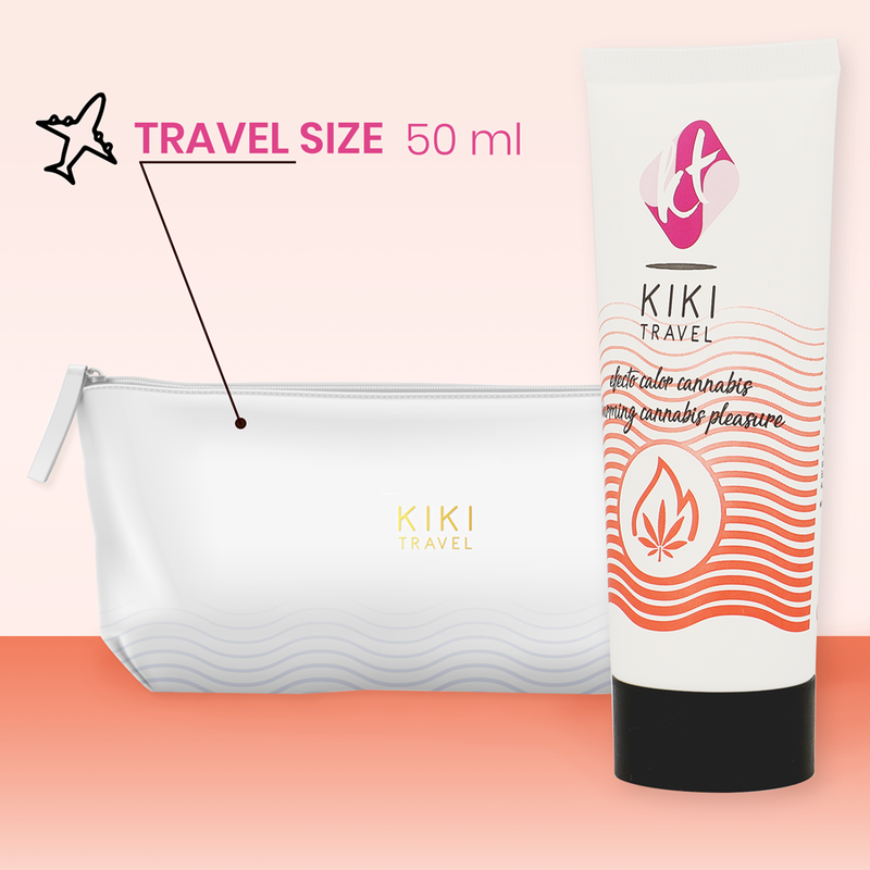KIKÍ TRAVEL - GEL DESLIZANTE SABOR CANNABIS EFEITO CALOR INTENSO 50 ML - Sex Shop Sexy