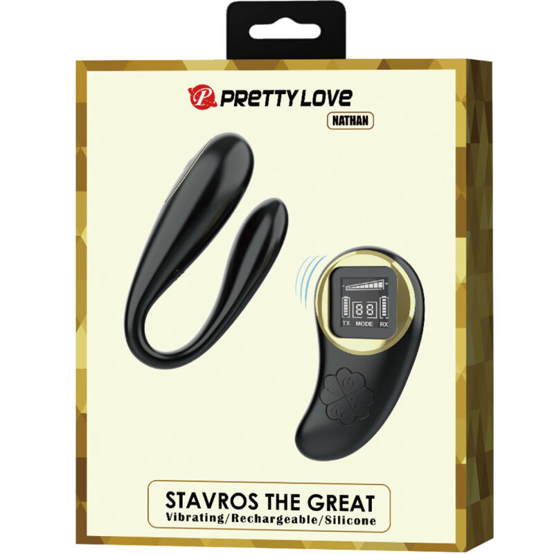 PRETTY LOVE - NATHAN VIBRADOR DUPLO PRAZER COM CONTROLO REMOTO