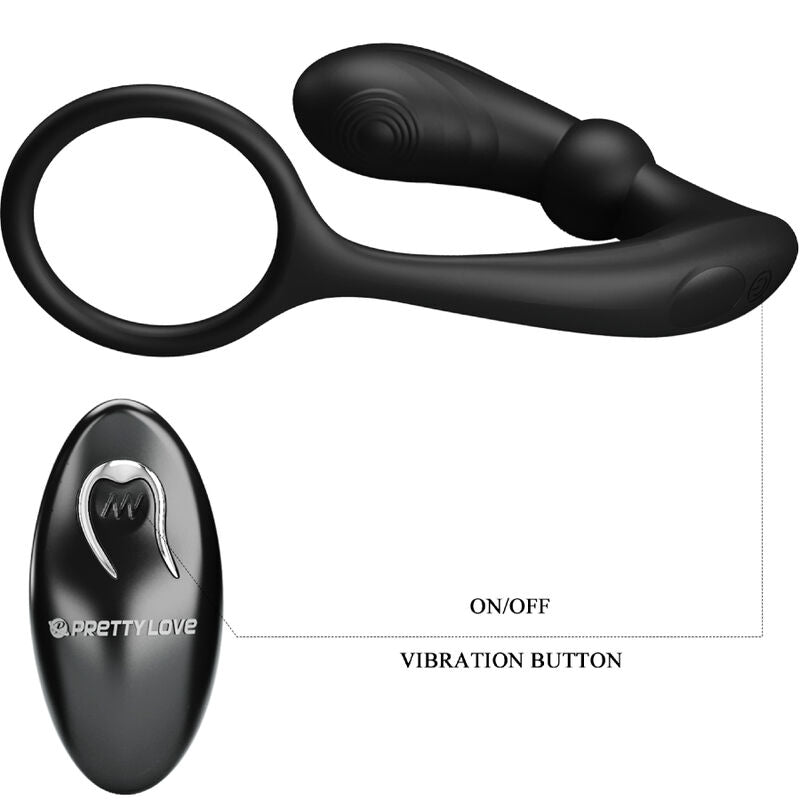 PRETTY LOVE - ANEL ANAL E VIBRADOR WARREN NEGRO