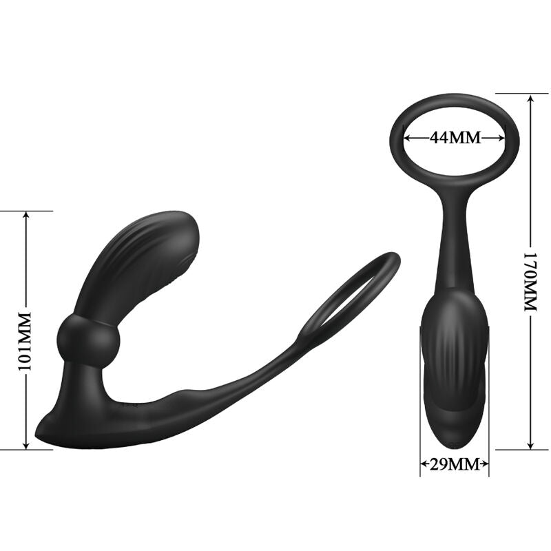 PRETTY LOVE - ANEL ANAL E VIBRADOR WARREN NEGRO
