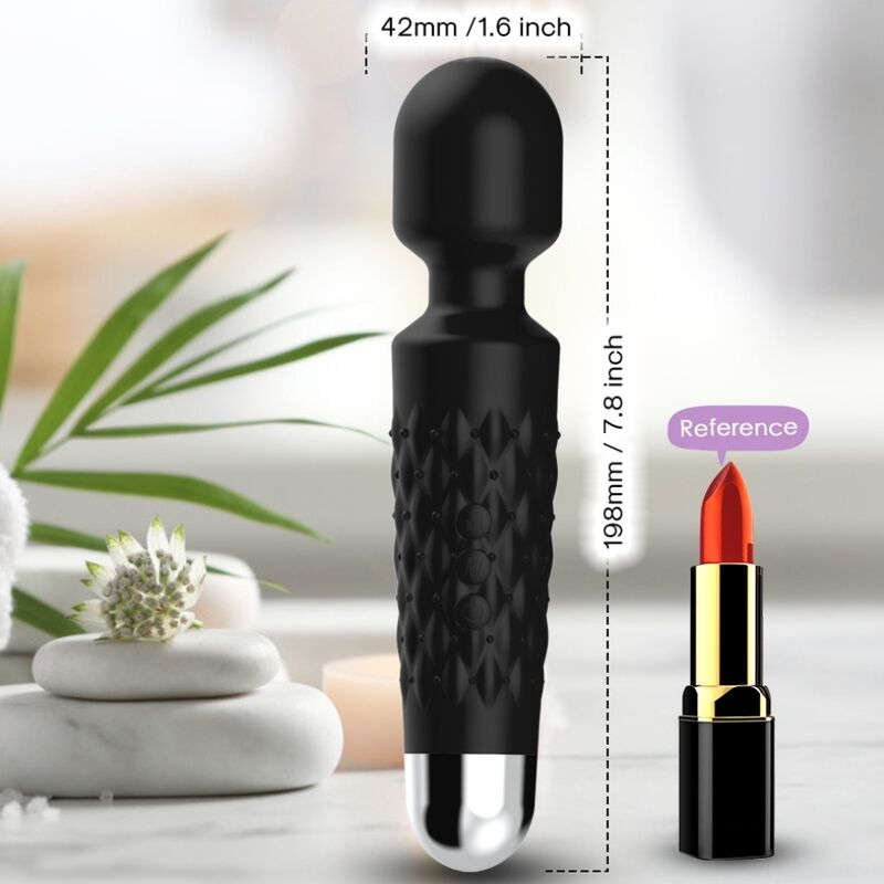 ARMONY - MASAJEADOR E VIBRADOR CARTERO CABEÇA SUPER FLEXÍVEL PRETA