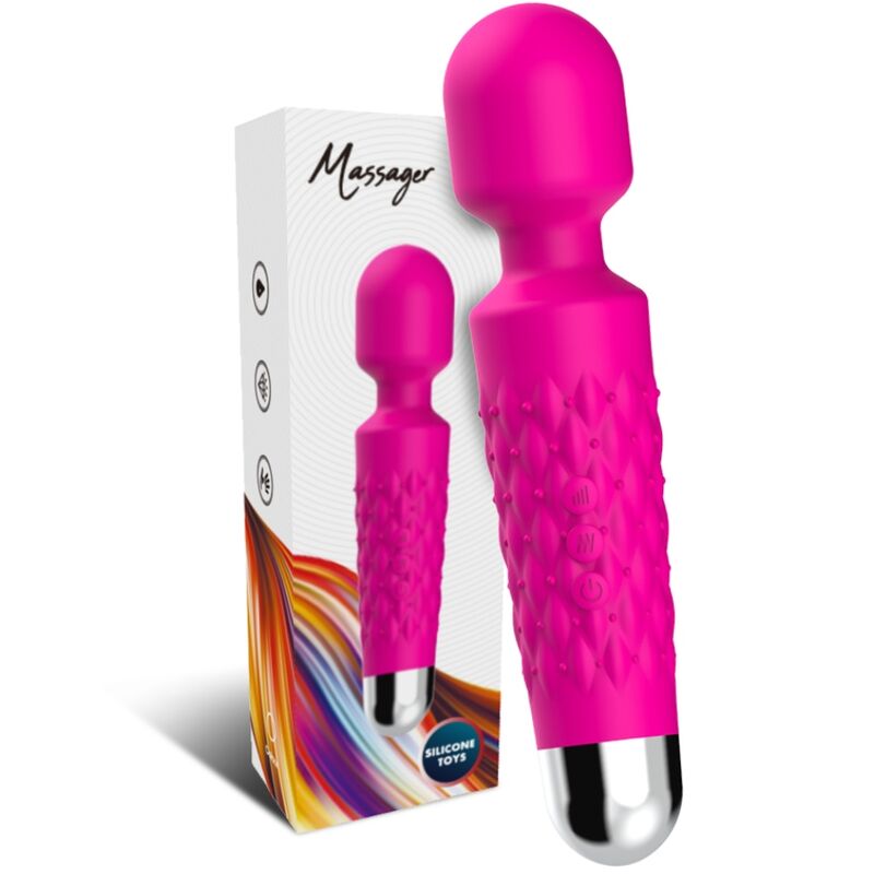 ARMONY - MASAJEADOR CARTERO E VIBRADOR CABEÇA SUPER FLEXÍVEL FÚCSIA