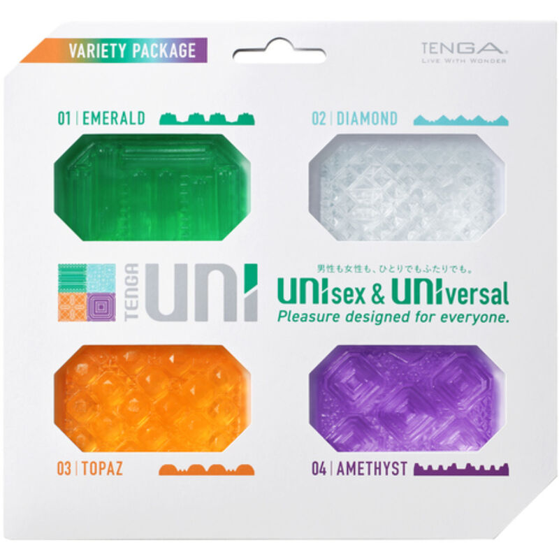 TENGA - UNI VARIETY MASTURBADOR DE DEDO PACK 4 UNIDADES