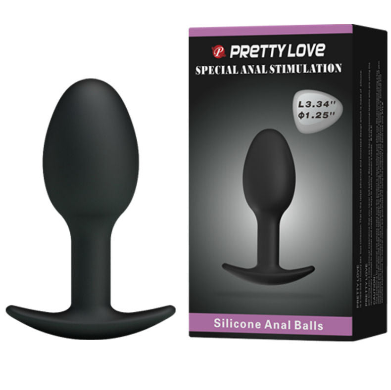Pretty Love - Plug anal de silicona 6,5 ​​cm negro