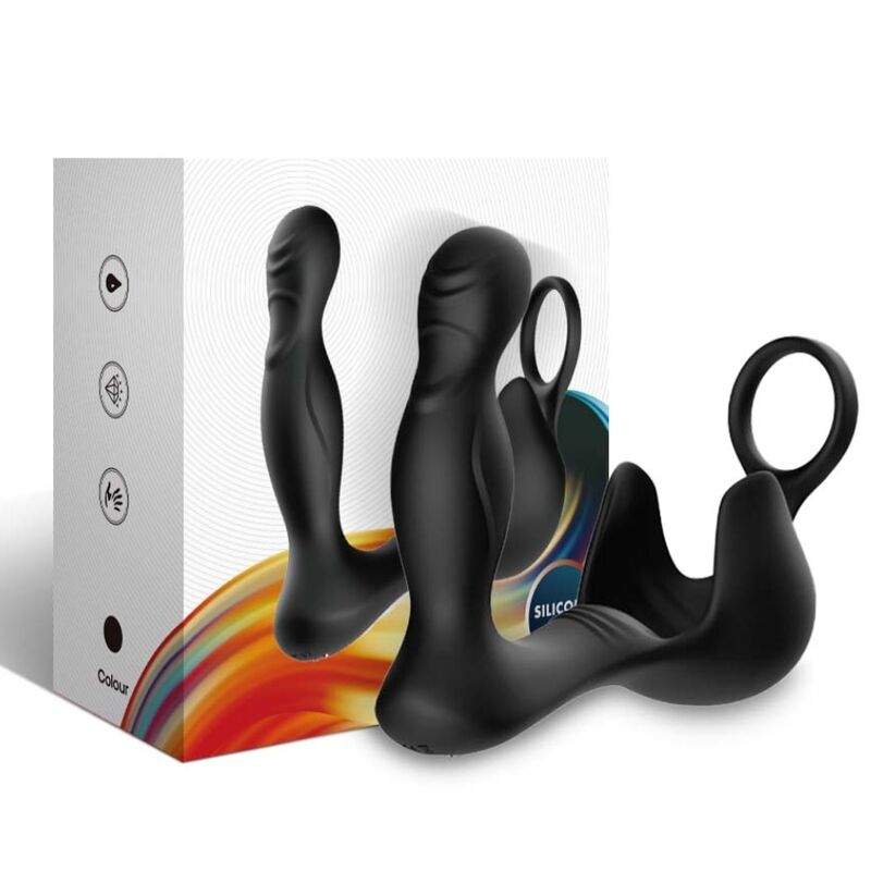 Armony - Vibrador Surround Anal y Estimulador Testículos y Anel Control Remoto Negro