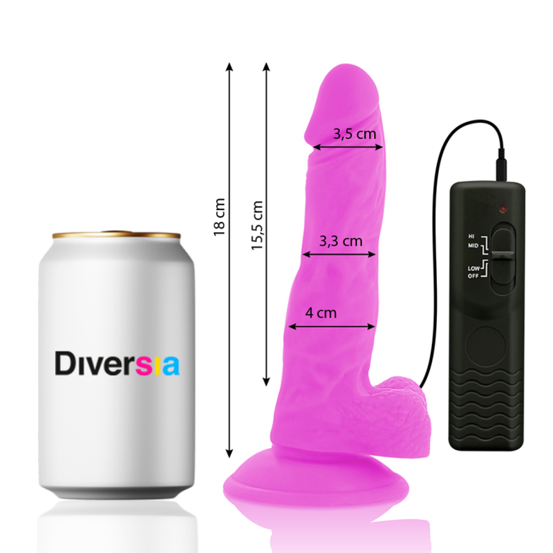Diversia - Flexível Vibratório Roxo 18 Cm -O- 4 Cm