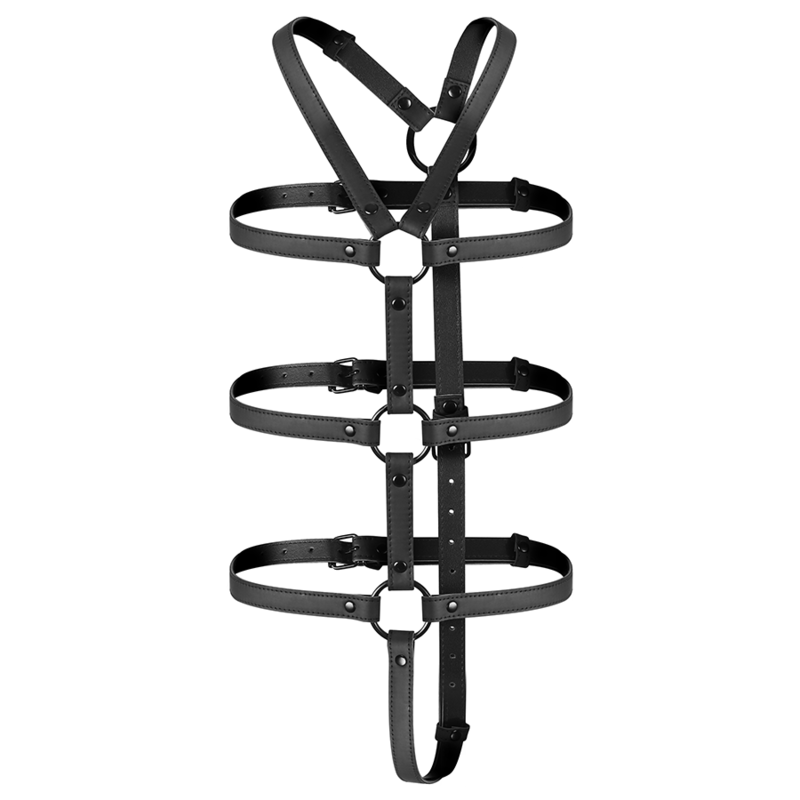 FETISH BONDAGE SUMISIVO - ARNÊS AJUSTÁVEL TORSO E BRAÇOS