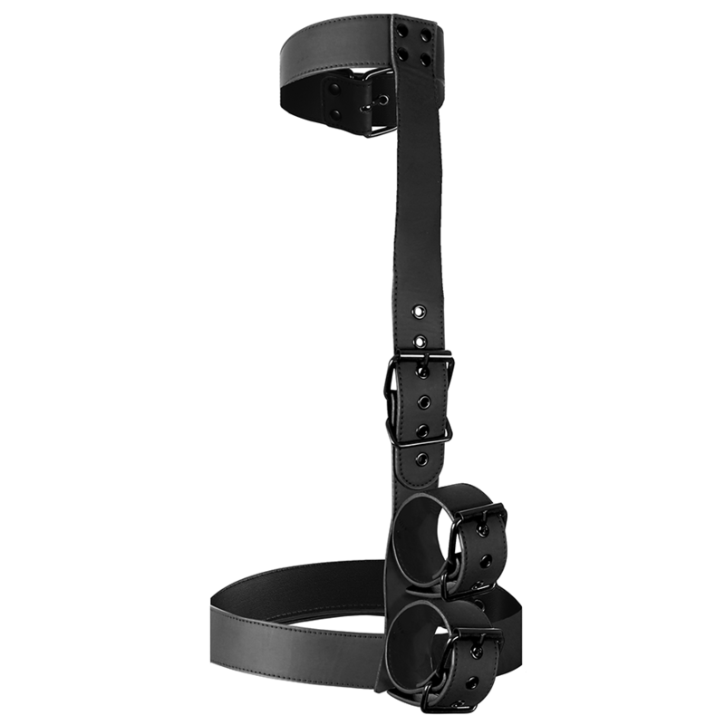 FETISH SUBMISSIVE BONDAGE - CONJUNTO DE SUJECÇÃO PARA CORPO, PESCOÇO E PULSOS