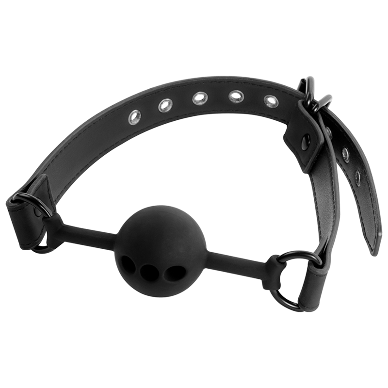 FETISH BONDAGE SUMISIVO - MORDAÇA DE BOLA DE SILICONE RESPIRÁVEL