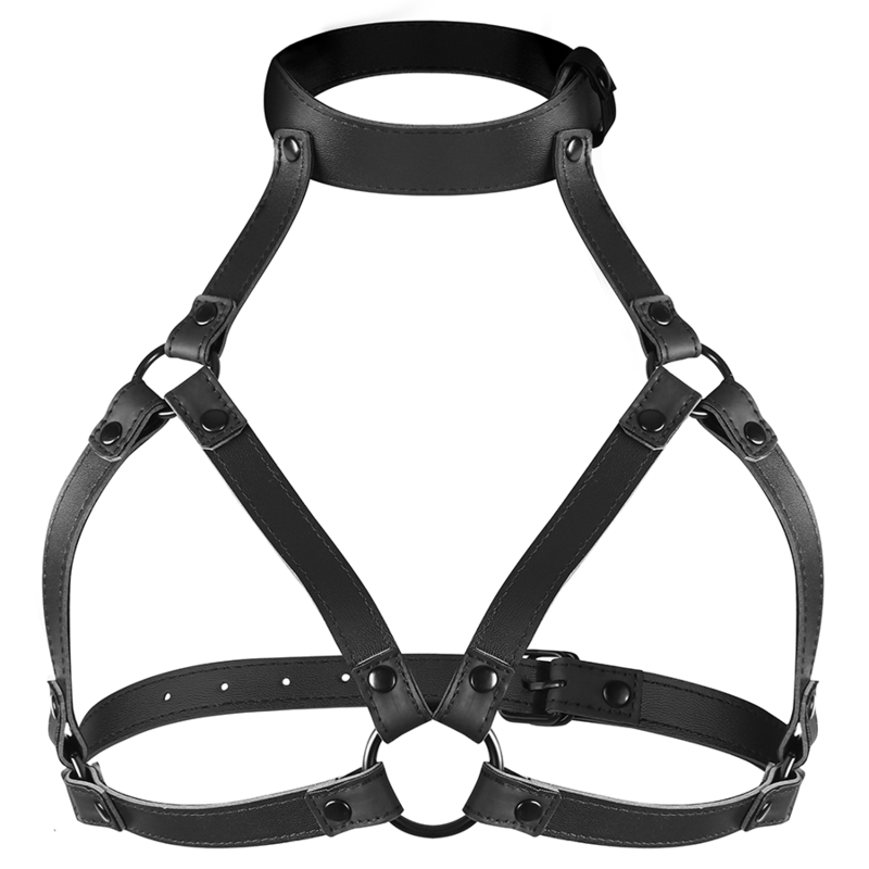 FETISH BONDAGE SUMISIVO - ARNÊS DE PEITO AJUSTÁVEL