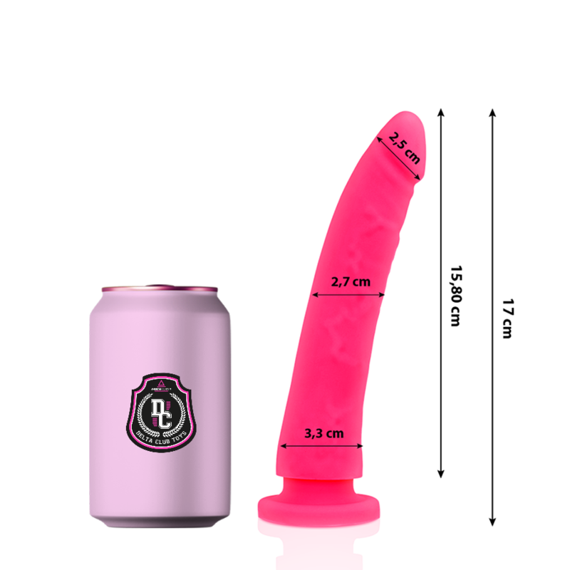 Delta Club - Toys Consolador Médico Rosa Silicona 17 Cm - 3 Cm