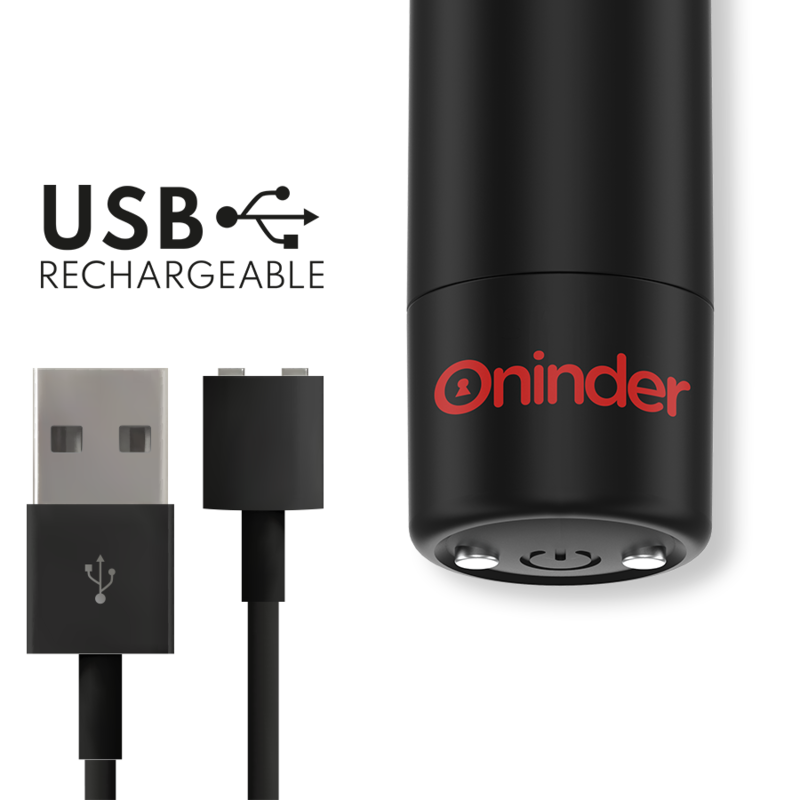 ONINDER - BERLIN BALA VIBRATÓRIA PRETA COM APP GRATUITA