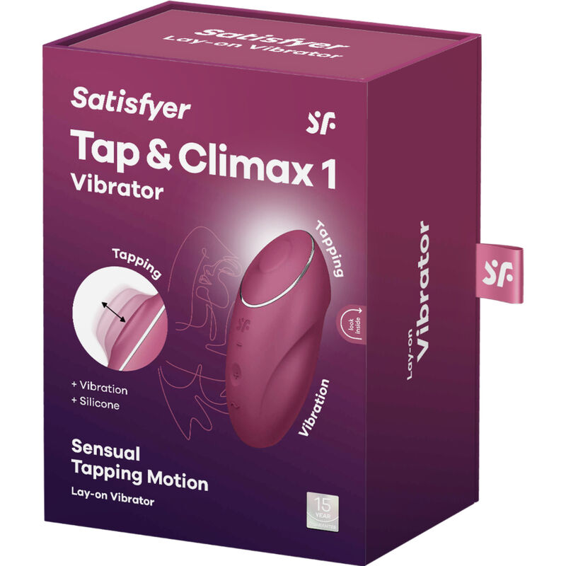 Satisfyer Tap &amp; Climax 1 Vibrador Lay-On Rojo