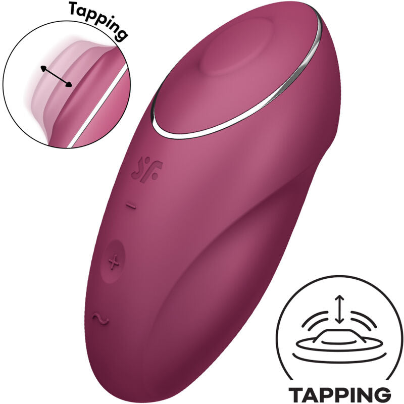 Satisfyer Tap &amp; Climax 1 Vibrador Lay-On Rojo