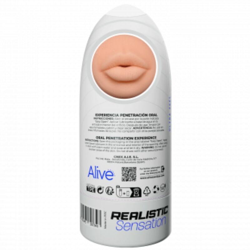 Alive - Flex Masturbador Masculino Oral Tamanho M