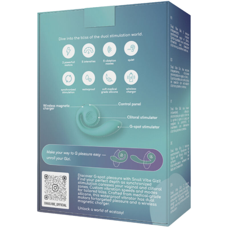 Vibrador Caracol - Gizi Estimulador Dual Rosa
