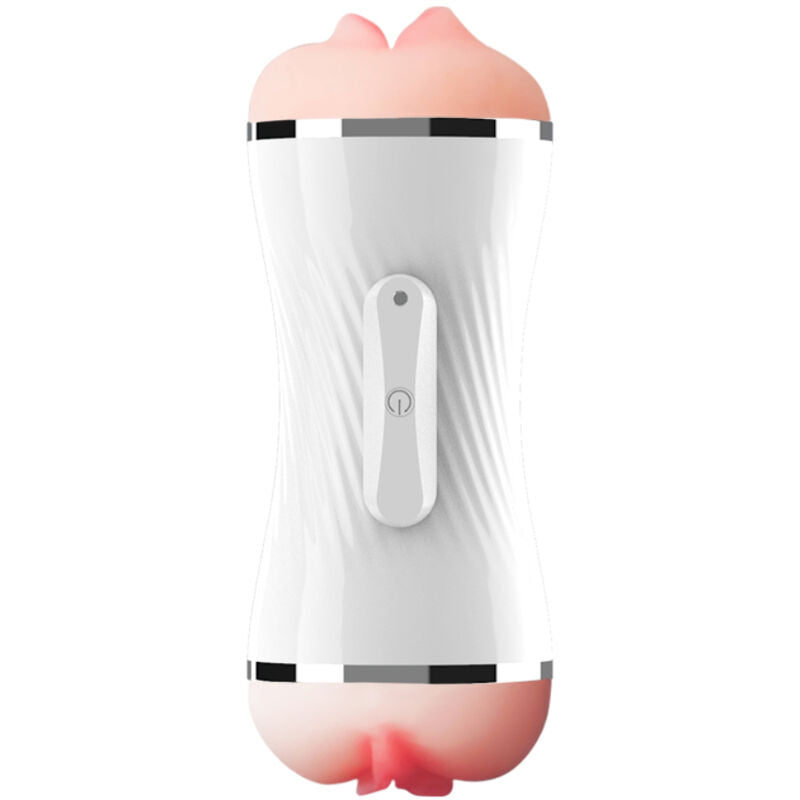 ARMONY - MASTURBADOR VIBRADOR DUPLO VAGINA Y BOCA BRANCO