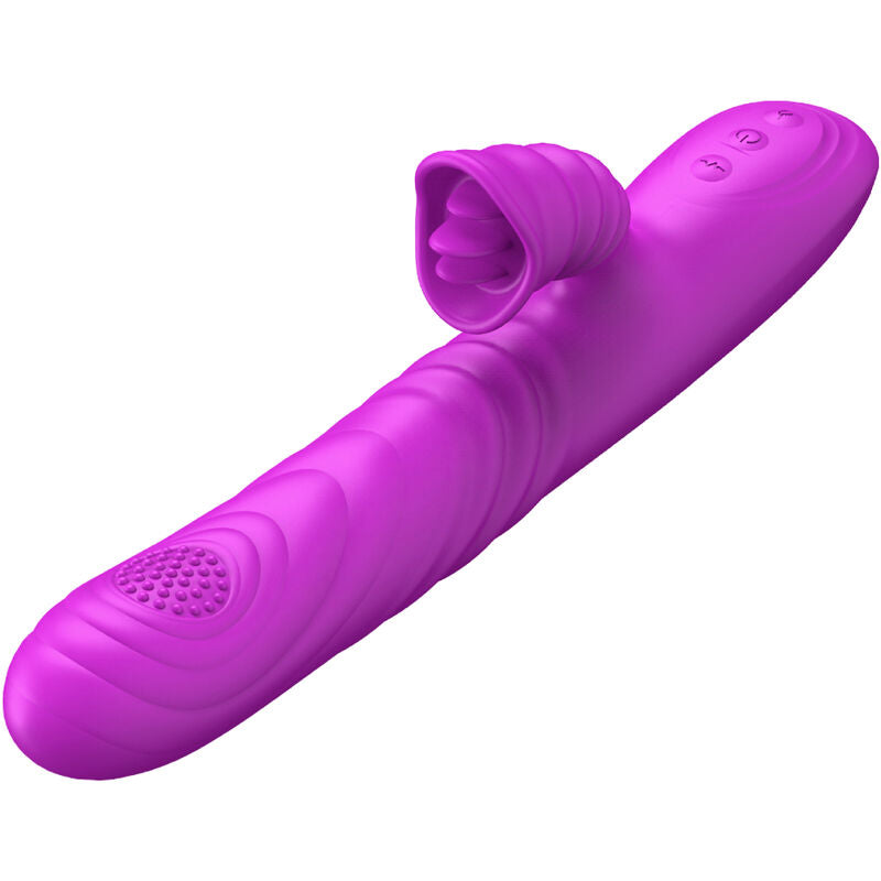 Armony - Vibrador Multifuncional Angelia Com Língua Estimulante Efeito Calor Violeta
