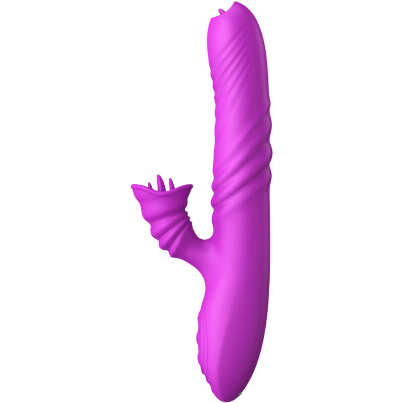 Armony Angelia Vibrador Multifuncional Língua Dupla Efeito de Calor Violeta